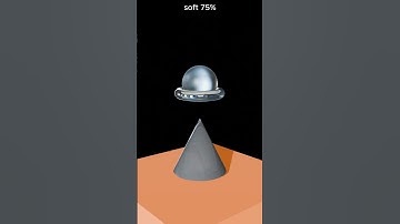 Soft Body Ball vs Cone | 0% to 100% Softness Test #fkanimation #softbodysimulation #blender