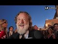 Russell Crowe sul red carpet  Taormina: "Gladiatore insegna valori onore e famiglia"
