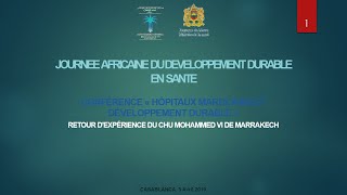Chu Marrakech Maroc Hôpitaux Marocains Et Développement Durableja2Ds A2Ds