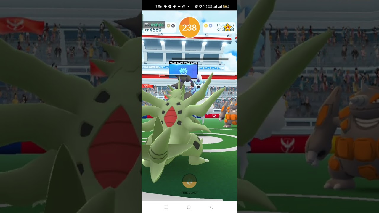 i raid battle with thundurus i won in raid and i mega evolve tyranit 😎 