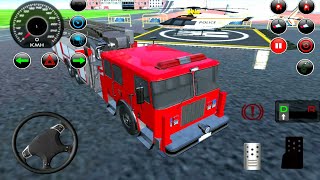 truk pemadam penyelamatan helikopter terbakar - firefighter truck simulator screenshot 5