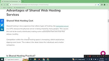 Advantages And Disadvantages Of Shared Web Hosting |Advantages And Disadvantages shared hosting in