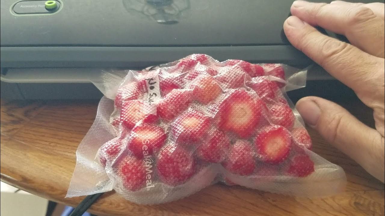 Vacuum seal strawberries in plastic bags YouTube