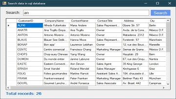 How to Search Data in SQL Database using C# WinForms | FoxLearn