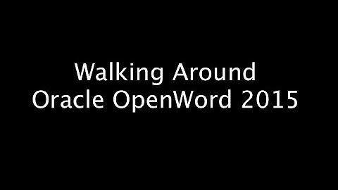 Walking Around Oracle OpenWorld (OOW) 2015