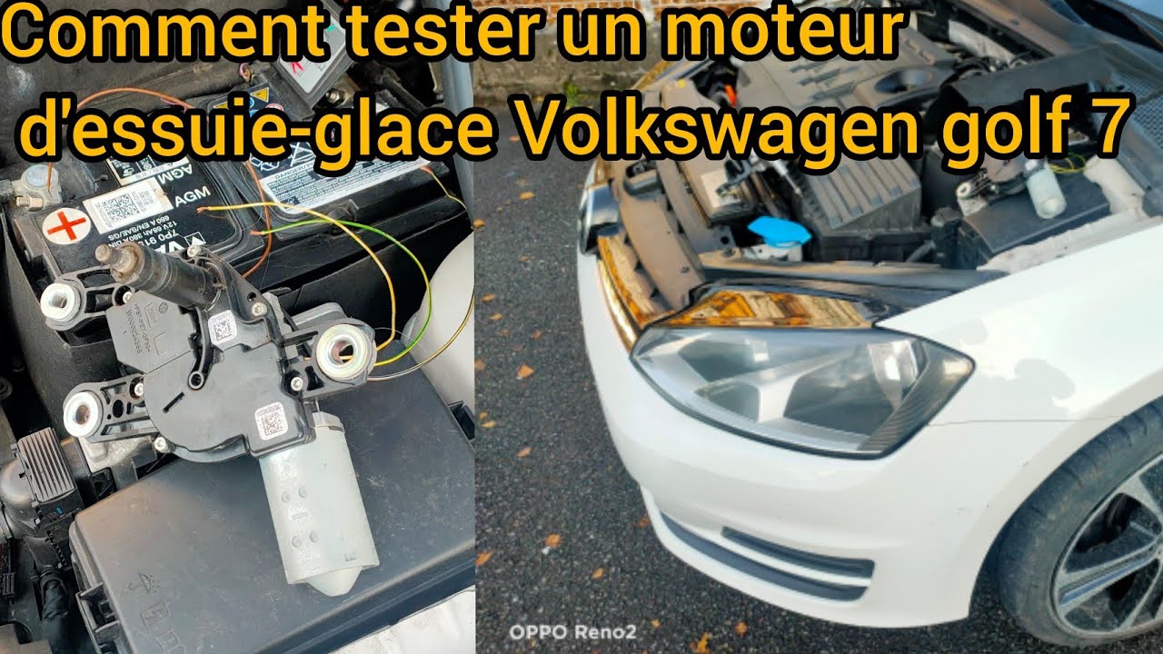 tester le moteur d'essuie-glace Volkswagen golf 7 - YouTube