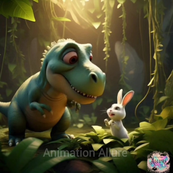 Rabit and Dino story| Part 1|animated story| #animation art #creativeai ...