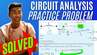 Intro to Circuit Analysis | Ch.6 Inductance and Capacitance | Q1: Given: L = 38 mH (milli Henry) ...