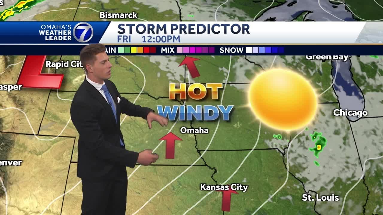 Chance for a T-Shower overnight, hot & humid Friday - YouTube