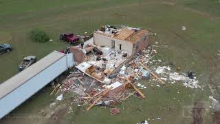 03-18-2021 Billingsley, AL - EF2 Tornado Damage - Homes Destroyed - Picking up the Pieces - Drone