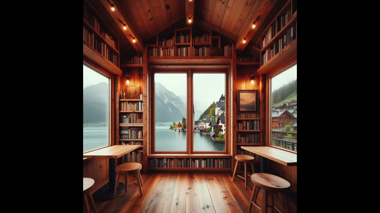 A Rainy Afternoon in the Café Library ☕ Soft Female Vocals & Cozy Relaxation