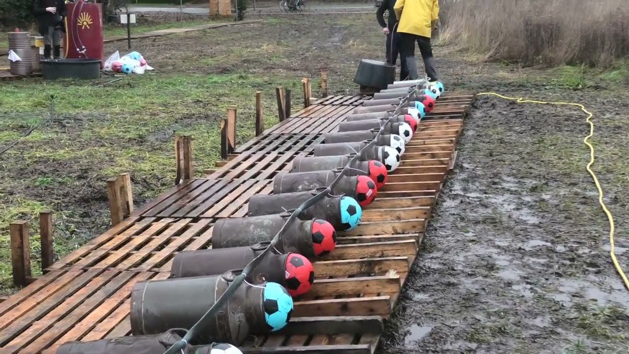 In Holland to celebrate New Year they shoot footballs out of milk churns  using acetylene gas. : r/videos, image size:1280x720