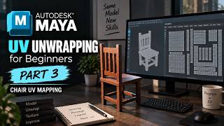 Maya UV Unwrapping Tutorial for Beginners | Chair UV Mapping |
