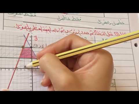 البرمجة الخطية والحل الأمثل للصف الثاني ثانوي 