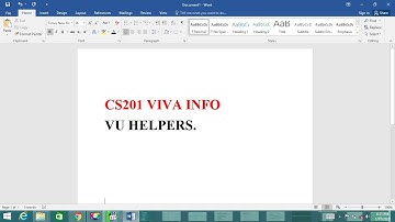 cs201 viva related info