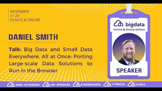 Daniel Smith Big Data And Small Data Everywhere, All At Once