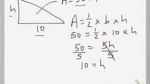 Area of a Triangle: Missing Dimension