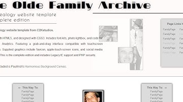 Ye Olde Family Archive HTML5 Genealogy Website Template