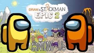 AMONG US Draw a Stickman: Epic 2 Gameplay - Impostor Vs Impostor Yellow And Orange