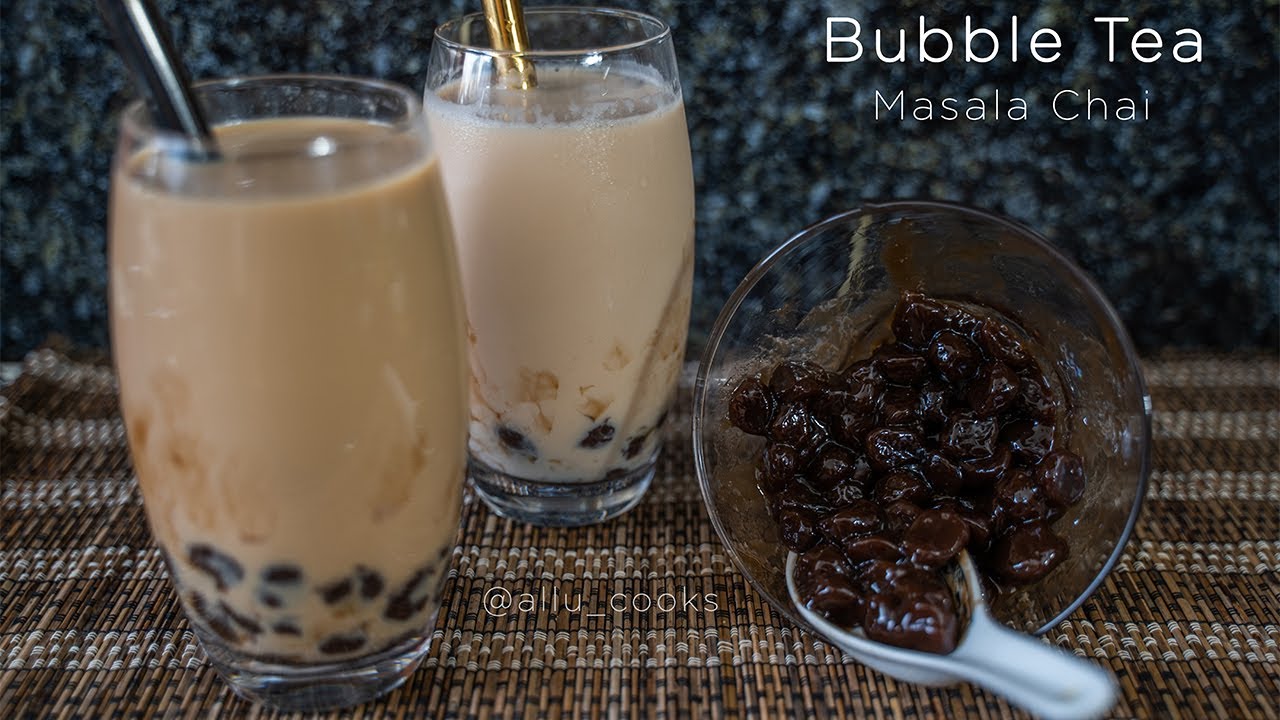 Making Masala Chai Bubble Tea Brown Sugar Tapioca Pearls YouTube