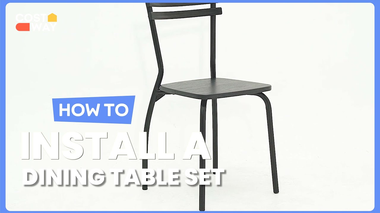 Install The Table How to Install the 5 Pieces Dining Table Set with 4 Chairs | HW66273 # ...