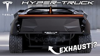 TESLA CYBERTRUCK HYBRID HARDCORE Modified Bodykit Concept by Zephyr Designz 4K