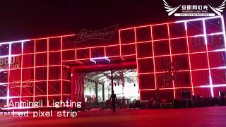 LED MADRIX Pixel DMX Strip Bar Lighting for Budweiser Beer Festival | Anmingli Lighting