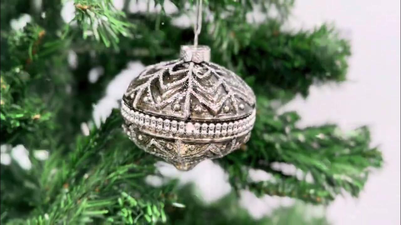 Onion Glass Christmas Tree Ornaments Set of 2 YouTube
