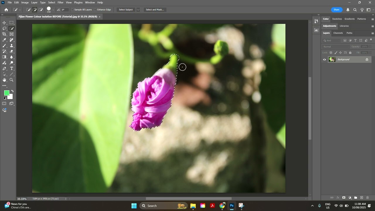 Colour Isolation in Photoshop