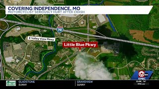 Motorcyclist seriously injured in two-vehicle crash in Independence