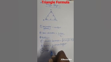 Triangle formula# #ssc#cgl#cpo#chsl#mtsmath