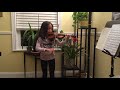 Andrea sun playing minuet by js bach