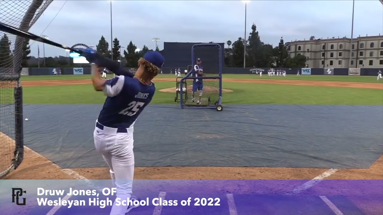 Druw Jones Prospect Video, OF, Wesleyan High School Class of 2022, PG All American Friday Workout