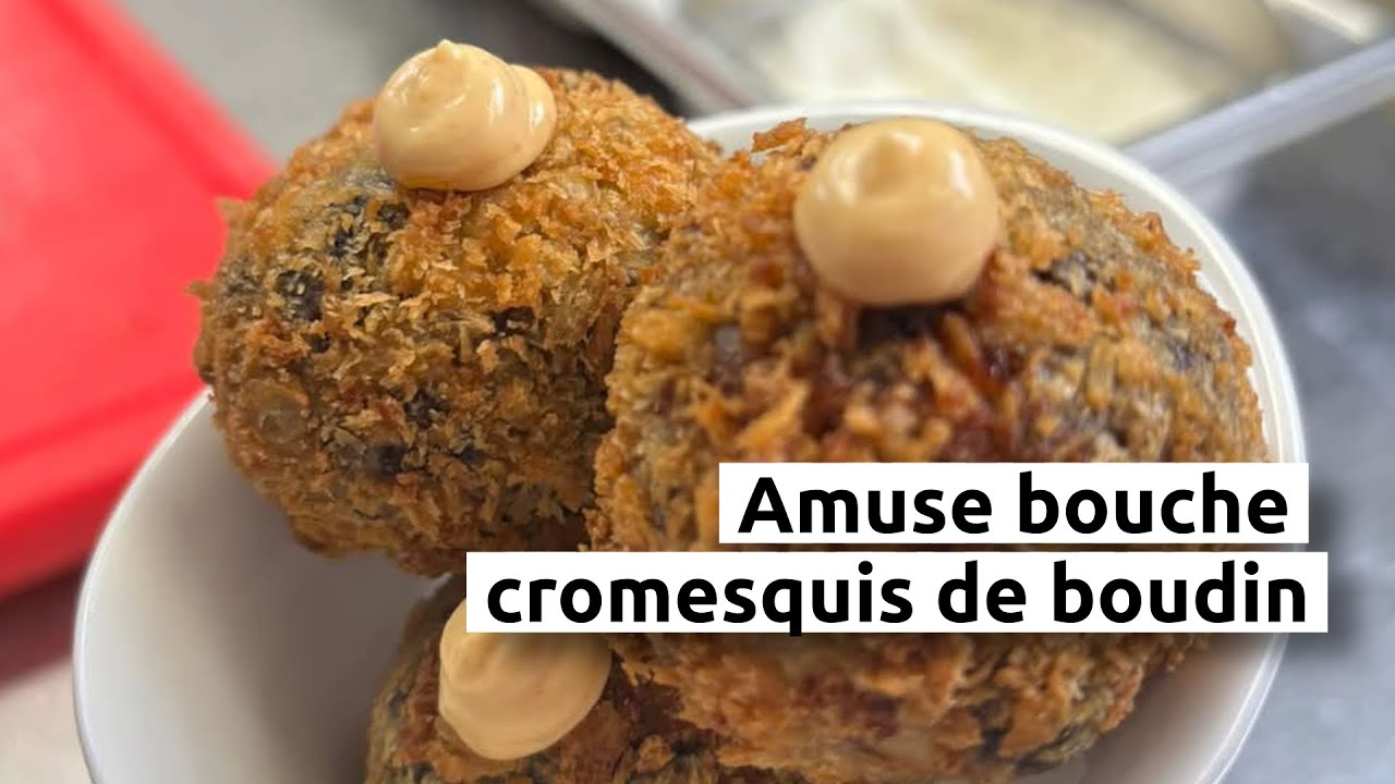 Amuse bouche : cromesquis de boudin