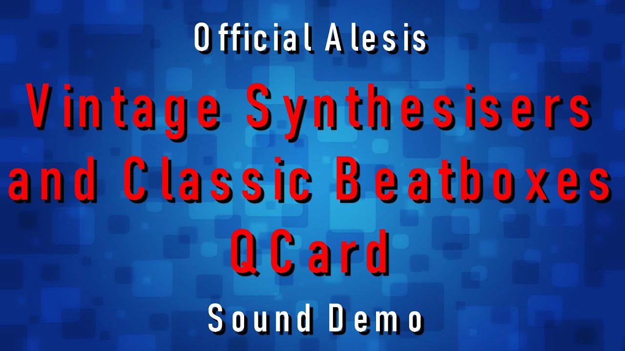 Alesis Vintage Synthesisers and Classic Beatboxes QCard Sound Demo (3 Tracks)