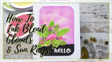 How to Ink Blend Clouds with Sun Rays | Skull and Cross Buns