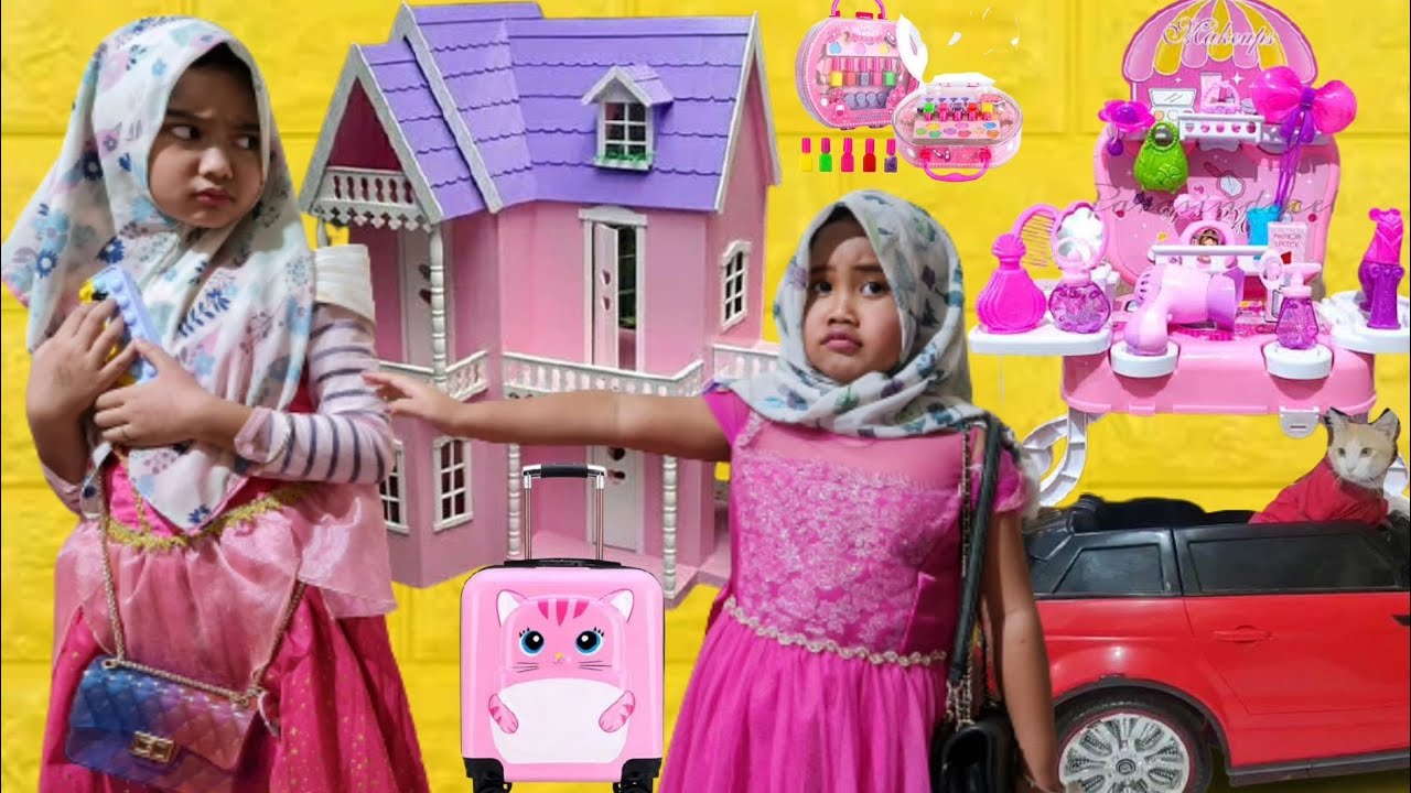 HANUM BELAJAR PAKAI HIJAB - Main Make up Jadi Princess Berhijab, Cantik...😍 Shafeea Hanum