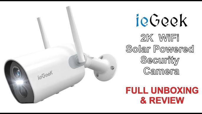 ieGeek 2K Camera Surveillance WiFi Exterieure sans Fil Batterie Vision  Nocturne 20 m Détection de Mouvement