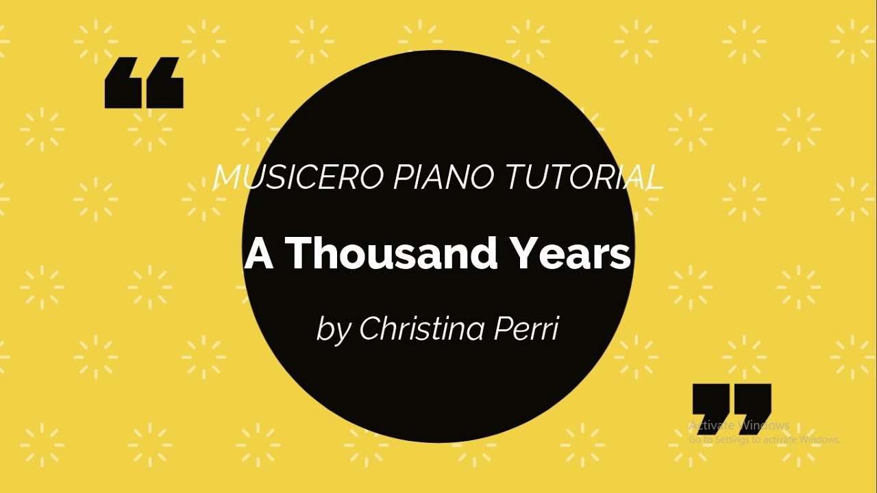A Thousand Years - by Christina Perri (musicero piano tutorial)