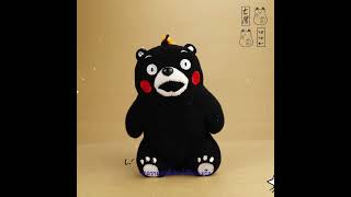 หมีดำ・คุมะมง・แชมป์・Yuru-Chara・2011 🐻 Kumamon Black Bear・Keychain 13 cm・Orange Keyhook Sitting Ver. 🖤