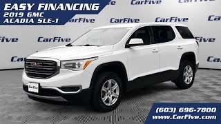 White 2019 GMC Acadia SLE-1 AWD 7-Seater SUV – Roomy, Safe, and Connected