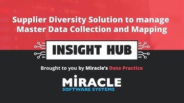 Supplier Diversity Solution to manage Master Data Collection and Mapping | Insight Hub