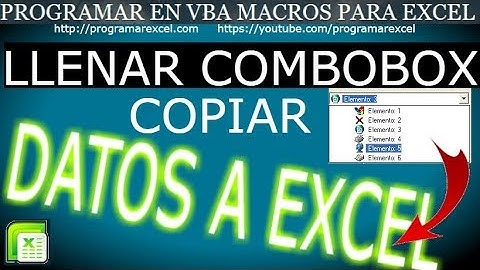 45 ❤️ Como LLENAR COMBOBOX 🔥 COPIAR Datos a HOJA de EXCEL VBA