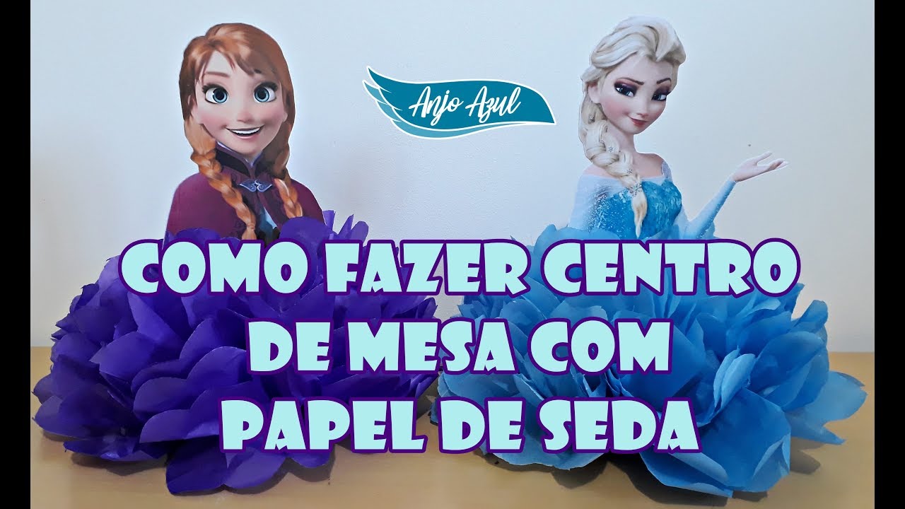 DIY Como fazer centro de mesa com papel de seda