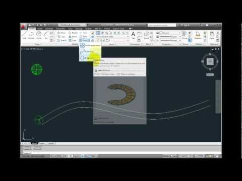 AutoCAD 2012 - Creating an Associative Path Array
