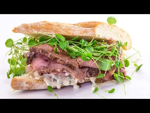 How To Make Roast Beef with Shallot Jus, Horseradish Sauce, Watercress and French Bread By Rachael
