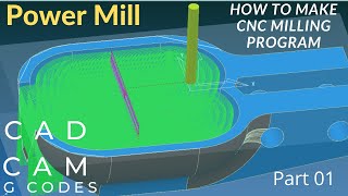 How to Create G Codes and Toolpath in Power Mill #powermill #cadcam #cnc