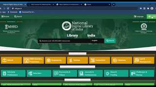 How to Access National Digital Library using your GIT Credentials