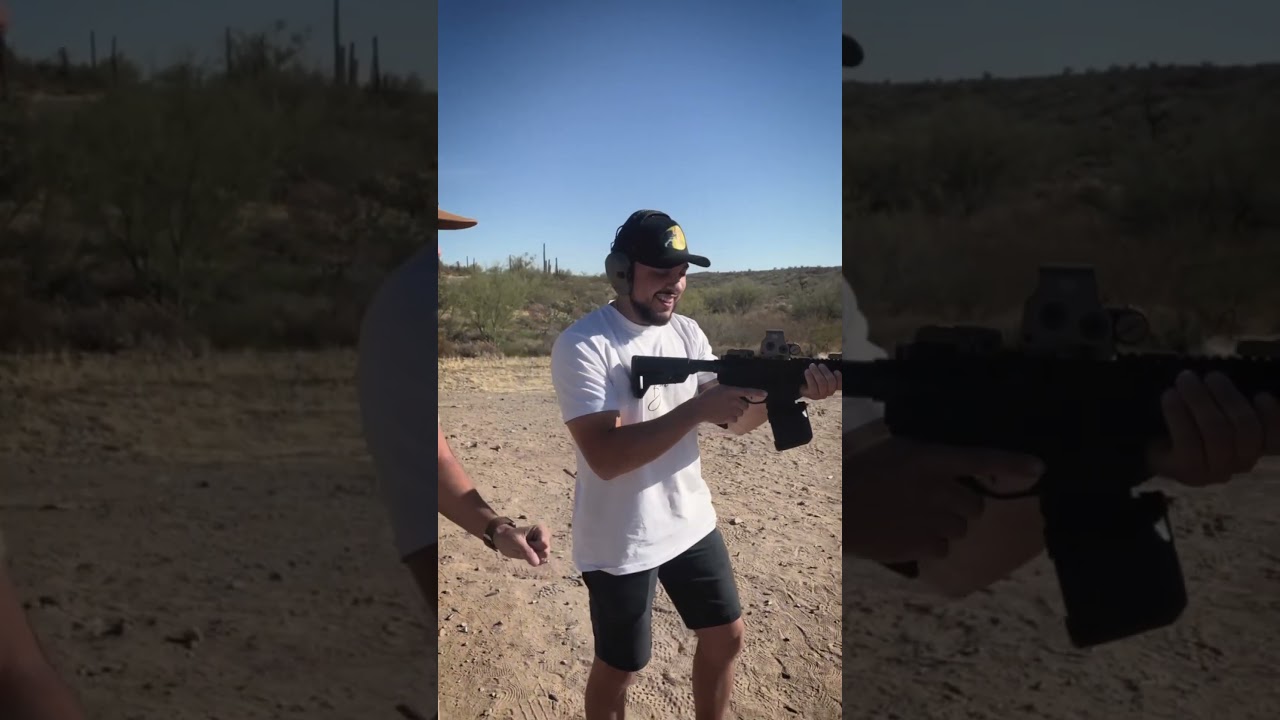 Teaching friends how to shoot full auto. #cod #gun #fullauto