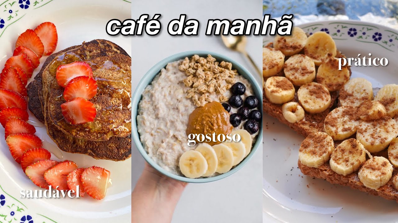 4 ideias de CAFÉ DA MANHÃ SAUDÁVEL | fácil e delicioso! 😋 4 ideias de CAFÉ DA MANHÃ SAUDÁVEL | fácil e delicioso! 😋